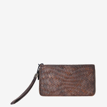 Woven Groove Leather Wallet